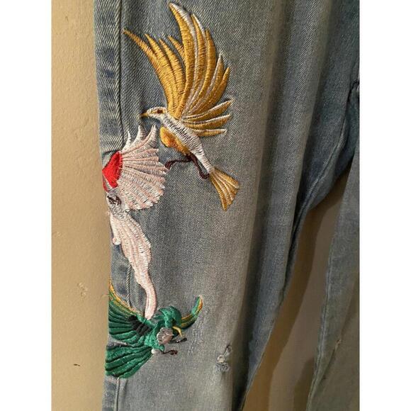 APRIL Jeans With Hummingbird Embordered. Size 11 Juniors - Picture 3 of 6